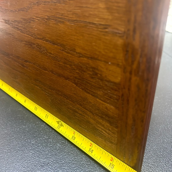 Vintage knick knack shelf / ledge - wood wall hanging decor - 16" across - Picture 7 of 12